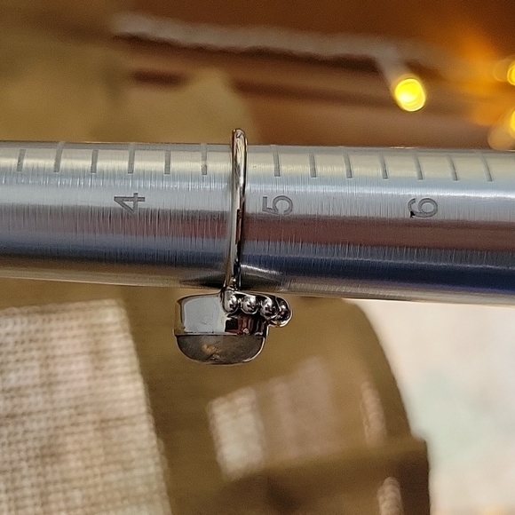 RAINBOW Moonstone Beaded Teardrop Ring, 925 Sterling Silver - Picture 8 of 8